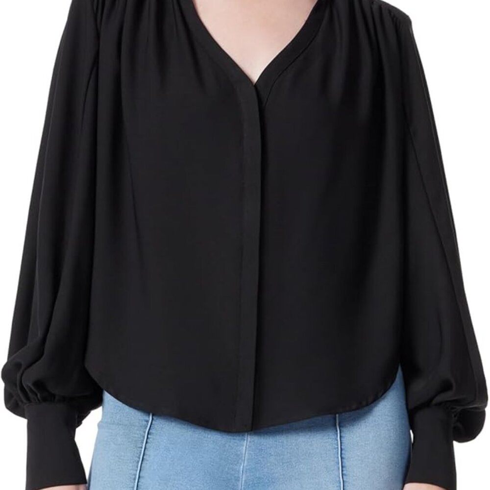Dee Ocleppo Black (VERY BLACK) Balloon sleeve blouse Size Medium